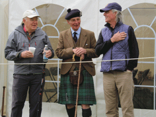The Clan Chieftain chatting to US visitors